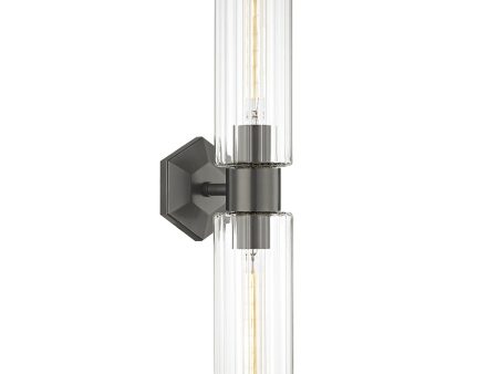 Roebling 24 In. 2 Lights Armed Sconce Old Bronze Finish on Sale