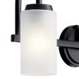 Kennewick 23 In 3-Lights Bathroom Vanity Light With Clear Satin Etched Glass, Black Finish Fashion