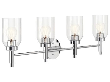 Madden 34 In 4-Lights Bathroom Vanity Light, Chrome Finish Online Hot Sale