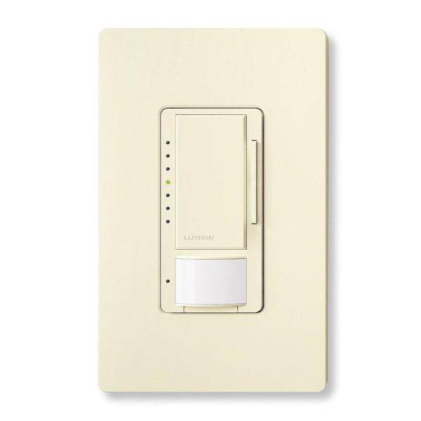 Maestro PIR 180° Vacancy Motion Sensor Wall Switch with LED+ Dimmer, 150W, 120V, Light Almond on Sale