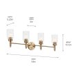 Madden 34 In 4-Lights Bathroom Vanity Light, Bronze Finish For Cheap