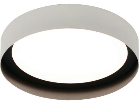 Reveal 16 in. LED Flush Mount Light 120-277V White & Black Finish Online Hot Sale