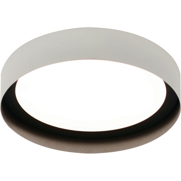 Reveal 16 in. LED Flush Mount Light 120-277V White & Black Finish Online Hot Sale