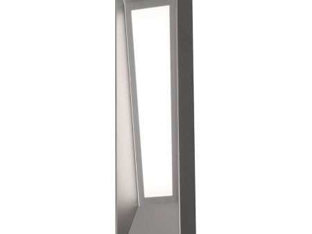 Rowan 18 in. LED Outdoor Wall Sconce Satin Nickel Finish Hot on Sale