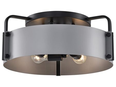 Altos 18 in. 4 lights Semi-flush Mount Light Matte Gray and Matte Black Finish Supply