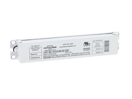 60 Watts, 12VDC Constant Voltage LED Driver, 120-277V Input Online now