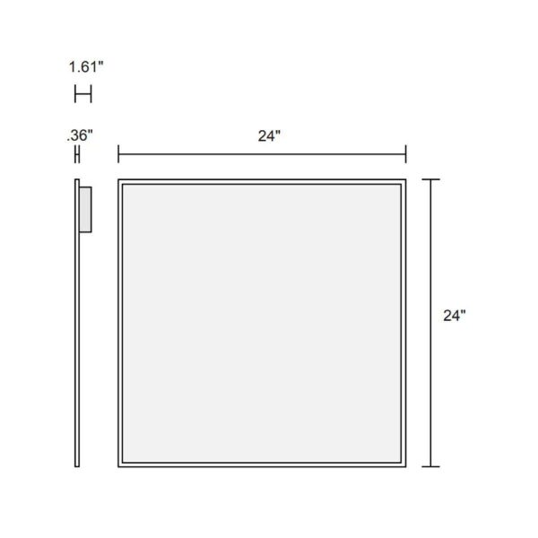 2x2 Recessed LED Flat Panel Light, 3700 Lumens, 35 Watts, 4000K, 120 277V Online Hot Sale