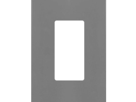 1-Gang Decorator Rocker Screwless Wall Plate Gray Discount