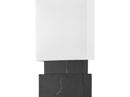 Haight 15 in. Wall Light Black Marble finish For Discount