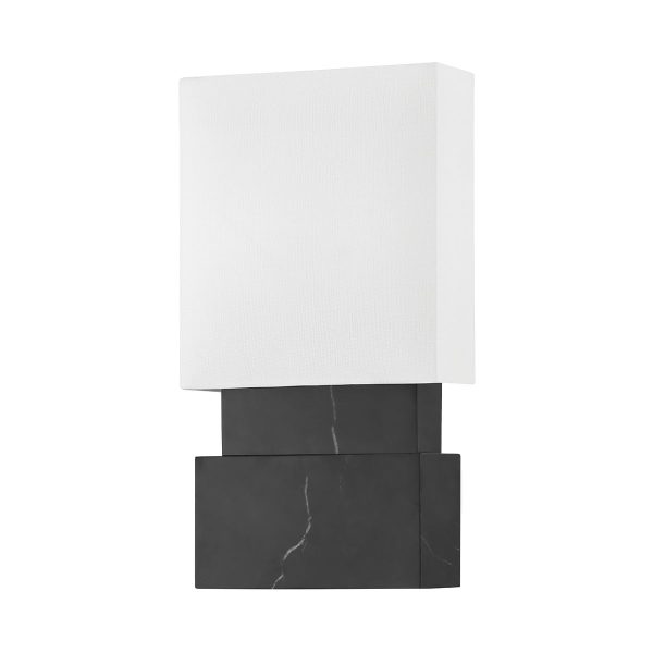 Haight 15 in. Wall Light Black Marble finish For Discount