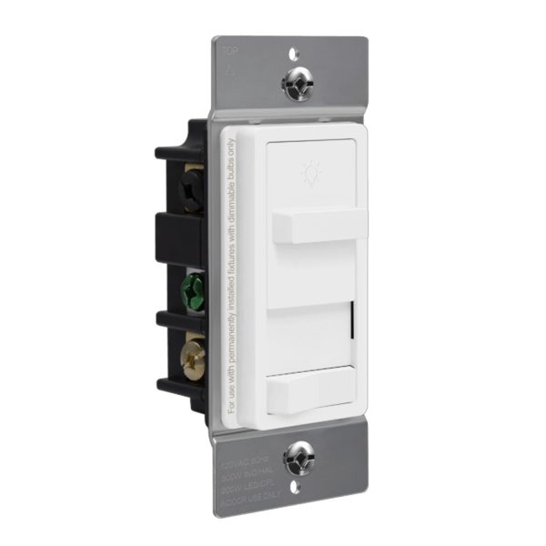 0-10V Rocker Slide Dimmer Switch, Single Pole or 3-Way, 120V-277V, White Online