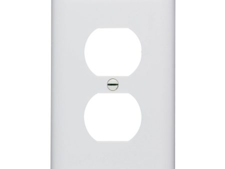 TradeMaster 1-Gang Duplex Receptacle Wall Plate, White Sale