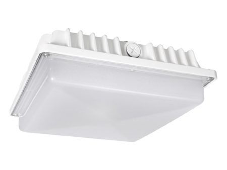 10x10   LED Canopy Light, 6800 Lm, 55W, 5000K, Surface|Pendant Mount, 120-277V, White Online Sale