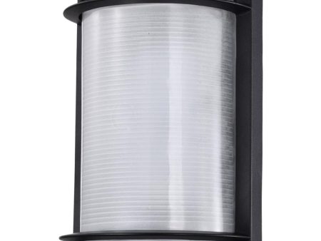 11 In. LED Outdoor Bulkhead Light Black finish For Cheap