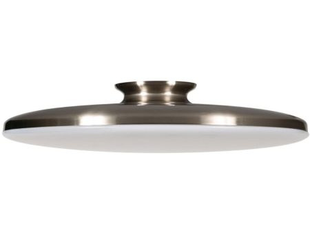 Skye 19 in. LED Semi Flush Mount Light Selectable CCT Satin Nickel finish For Cheap