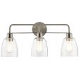 Meller 24 In 3-Lights Bathroom Vanity Light, Brushed Nickel Finish Hot on Sale