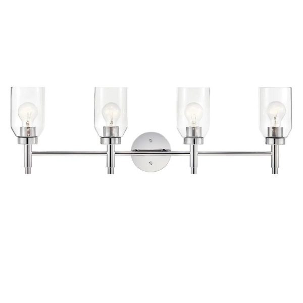 Madden 34 In 4-Lights Bathroom Vanity Light, Chrome Finish Online Hot Sale