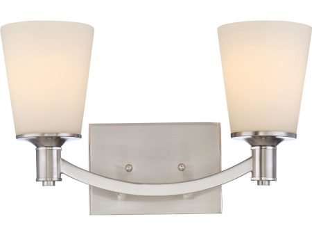 Laguna 16 in. 2 Lights Vanity Light Nickel Finish Fashion