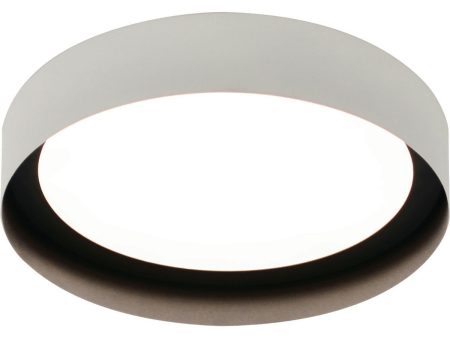 Reveal 16 in. LED Flush Mount Light 120V White & Black Finish Online Sale