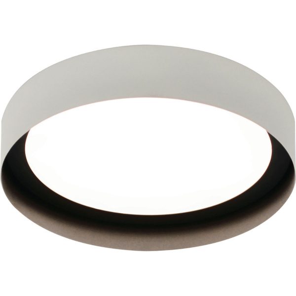 Reveal 16 in. LED Flush Mount Light 120V White & Black Finish Online Sale