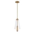 Solari 2 Lights 8 in. LED Pendant Light Gold Finish For Sale