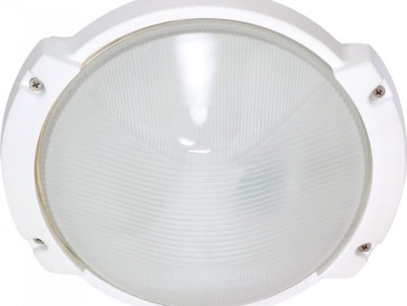 11 In. Outdoor Flush Mount Frosted Glass White finish Online now