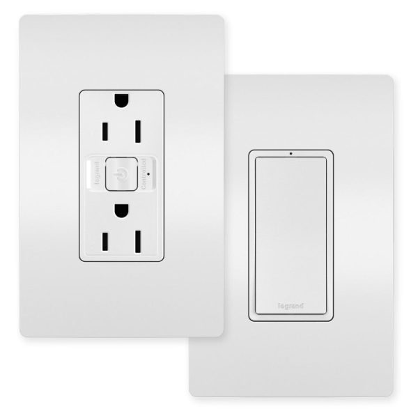 radiant 15A Tamper-Resistant Easy Switched Outlet Kit, White For Sale