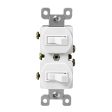 Combination 15A Toggle Light Switch, Single Pole, White on Sale