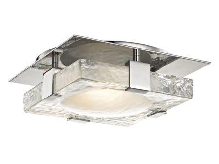 Bourne 11 in. LED Semi-flush Mount Light Polished Nickel finish Online Hot Sale