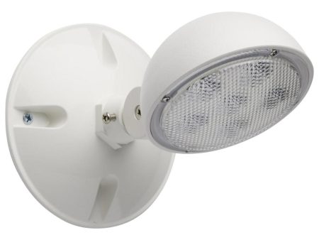 Single Head Low-Voltage Remote Outdoor LED Emergency Light, White on Sale