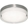 Tribeca 12 in. LED Flush Mount Light Selectable CCT Satin Nickel Finish Fashion