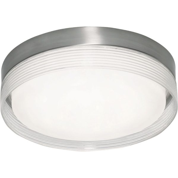 Tribeca 12 in. LED Flush Mount Light Selectable CCT Satin Nickel Finish Fashion