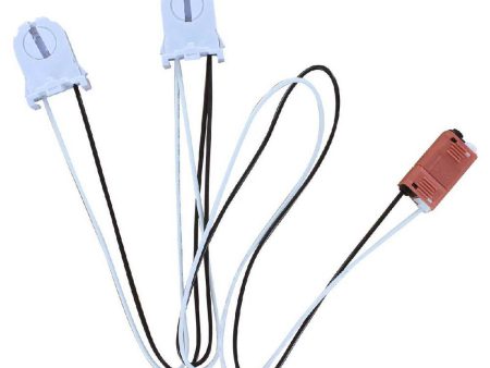 2-Lamp Wiring Harness with Short Non-shunted Sockets for LED Tubes Online Hot Sale