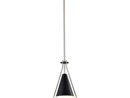 Admiral 7 in. Pendant Light Matte Black and Brushed Nickel Finish on Sale