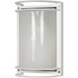 10 In. Outdoor Rectangle Bulkhead Light White finish Fashion