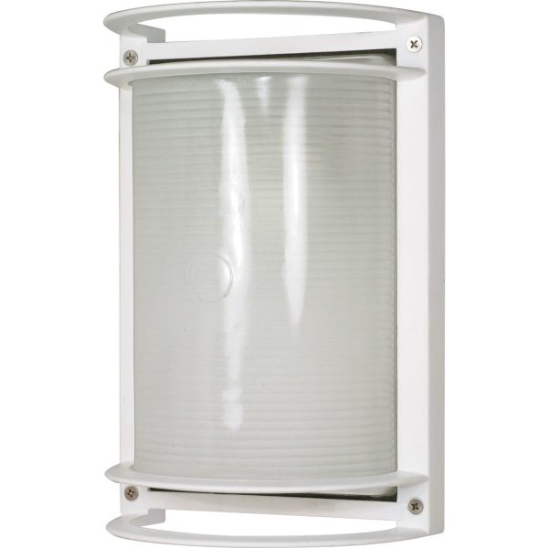 10 In. Outdoor Rectangle Bulkhead Light White finish Fashion