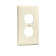 1-Gang Duplex Outlet Cover Plate Light Almond Supply