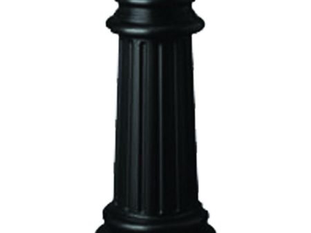 Outdoor Essentials 18 in. Aluminum Lamp Post Base Black Finish Online now