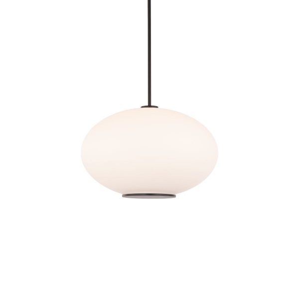 Illusion 16 in. LED Pendant Light 2700K Black finish Discount