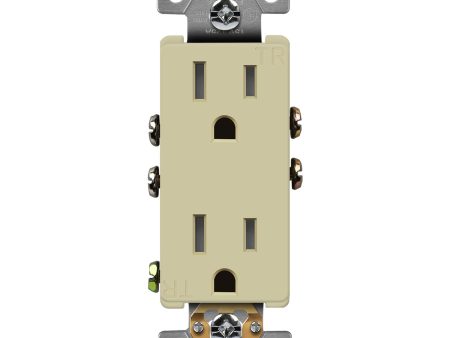 15 Amp Tamper-Resistant Duplex Outlet, Ivory Fashion