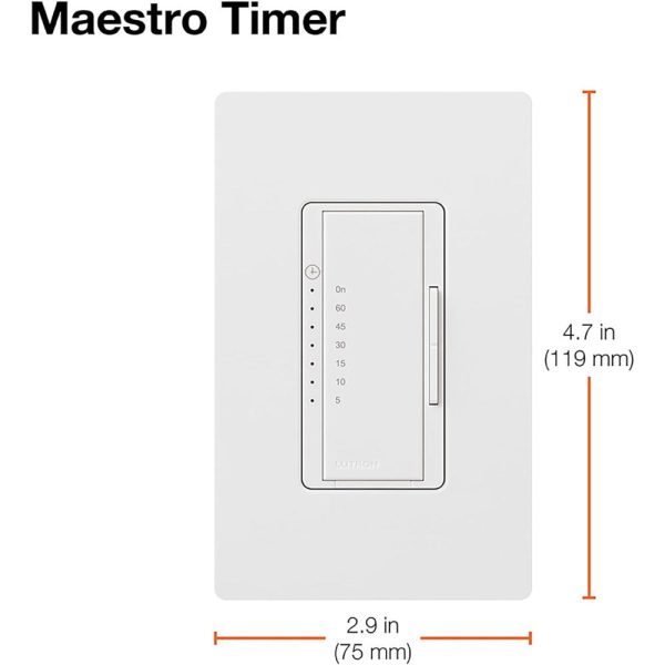 Maestro Timer Switch 60-Minute Countdown 150-Watts 5-Amp Single Pole Multi-Location Black Fashion