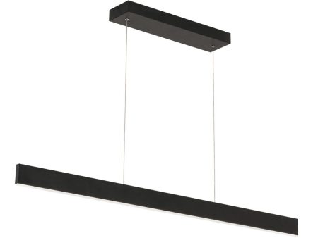 Stealth 46 in. LED Pendant Light Selectable CCT Black Finish For Discount