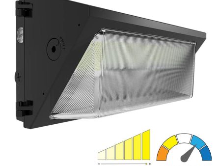 LED Wall Pack With Photocell, 21000 Lumens, 75 150 Watts, 30K 40K 50K, 120 277V, Adjustable Throw Supply