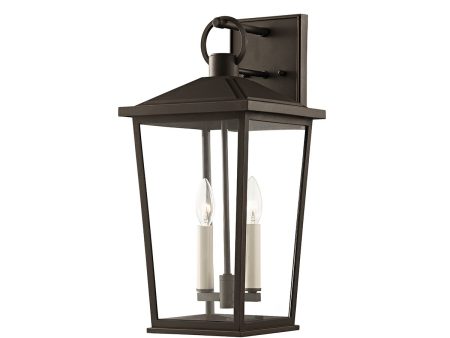 SOREN 20 in. 2 Lights Outdoor Wall Lantern Textured Bronze Finish on Sale