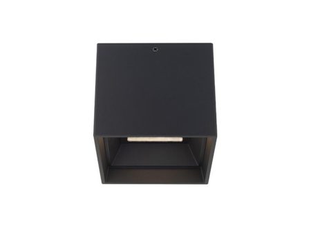 Kube 5 In. LED Outdoor Flush Mount 3500K Black finish Online now