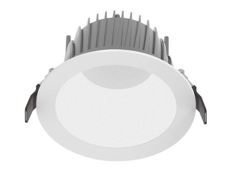 6 Inch Deep Regress LED Commercial Downlight, 12W|18W|24W, 2000 Lumens, Selectable CCT, White Finish Cheap