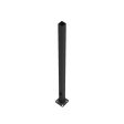 20 ft Light Pole With Base, 4 in Square Shaft, 7 Gauge Thickness, Drilled Tenon, Bronze Finish Hot on Sale