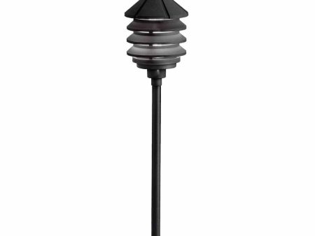 12V Three Tier Landscape Path Light Textured Black Online