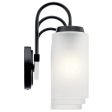 Kennewick 23 In 3-Lights Bathroom Vanity Light With Clear Satin Etched Glass, Black Finish Fashion