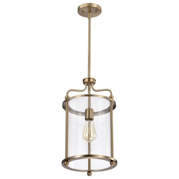 Yorktown 10 in. Pendant Light Brass Finish Hot on Sale